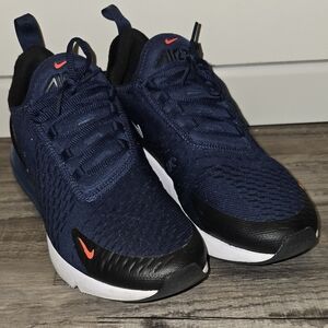 Nike Navy and Black Sneakers with Red Detail.. AirMax 270
